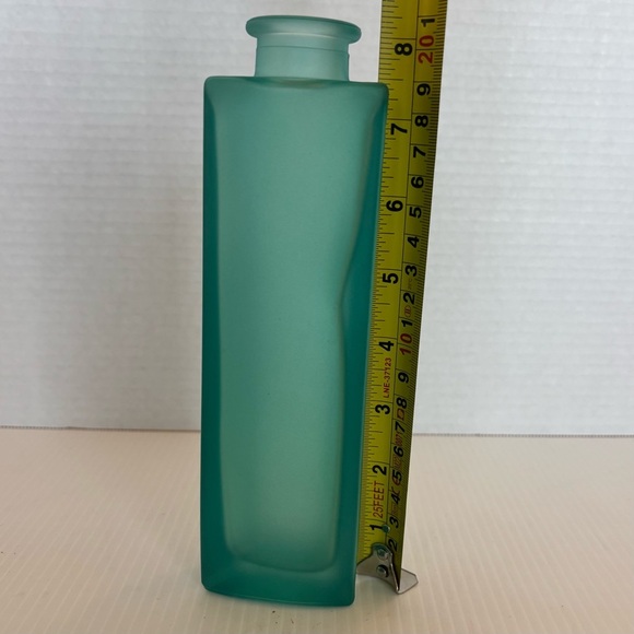 Ikea Modern Aqua Frosted Glass Bud Vase 8” - Picture 7 of 8